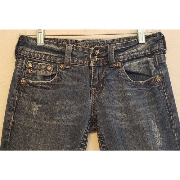 Miss Me Jeans Vintage ~  Distressed ~ Boot Cut ~ Size 26 - Picture 9 of 12